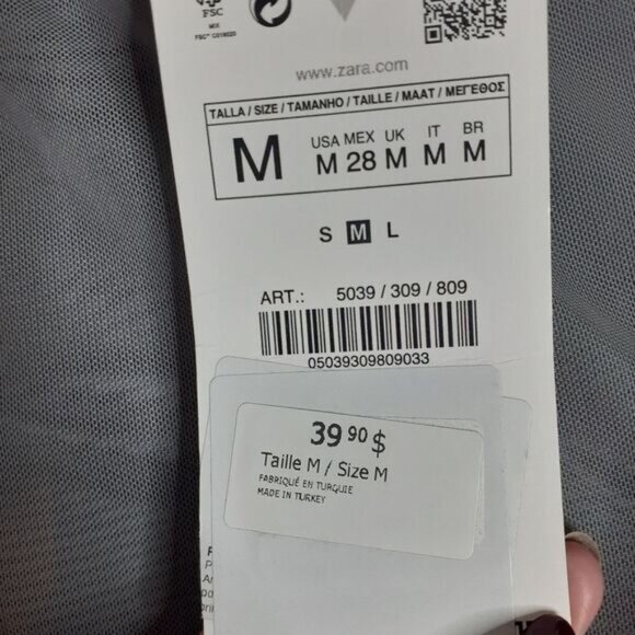 NWT Zara Ruffled Elegant Gray Womens Skirt - Picture 5 of 16